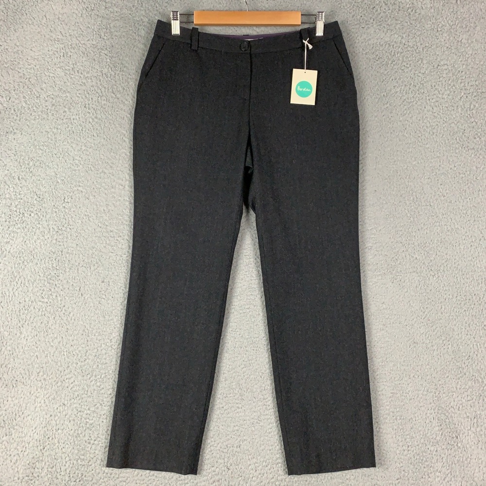 NEW Boden Wool Blend Trousers Pants Women's US 6‎ R Grey Straight Leg Career NWT